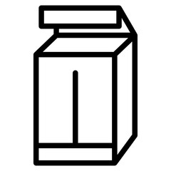 Vector milk icon. Flat illustration of milk isolated on white background. Icon vector illustration sign symbol