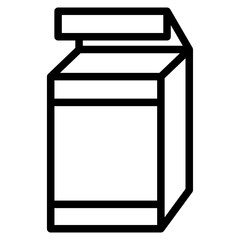 Vector milk icon. Flat illustration of milk isolated on white background. Icon vector illustration sign symbol