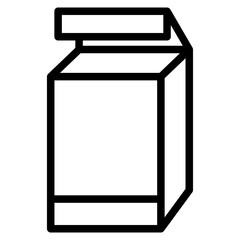 Vector milk icon. Flat illustration of milk isolated on white background. Icon vector illustration sign symbol