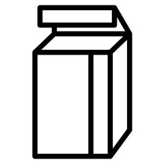 Vector milk icon. Flat illustration of milk isolated on white background. Icon vector illustration sign symbol