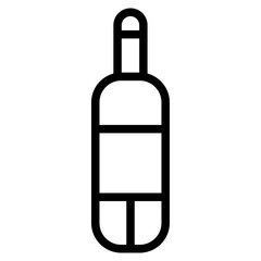 Plastic bottle vector illustration, line design icon