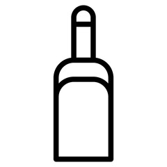 Beer bottle line icon
