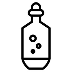 Beer bottle line icon