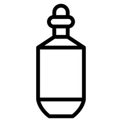 Beer bottle line icon