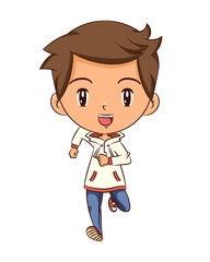 Child running front view