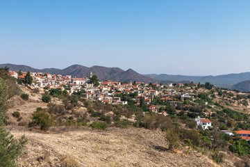 Obraz premium Pano Lefkara village, Troodos mountains, Larnaca region, Cyprus