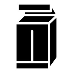 Milk Cow Container Package. Vector Flat Icon