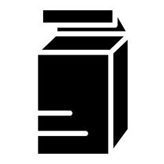 Milk Cow Container Package. Vector Flat Icon