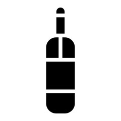Beer Bottle Icon on Black and White Vector Backgrounds