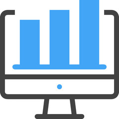 Business chart icon symbol image vector. Illustration of growth diagram data graphic pictogram infographic design image