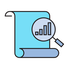 Business chart icon symbol image vector. Illustration of growth diagram data graphic pictogram infographic design image