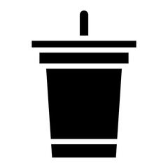 Obraz premium Milk glass icon vector, filled flat sign, solid pictogram isolated on white. Glass of water symbol