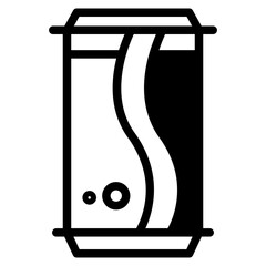 Soda can icon vector in thin line and flat style with editable stroke on white background. Soda cans icons set. Beverage, beer and brewing sign and symbol. Vector illustration