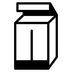 Vector milk icon. Flat illustration of milk isolated on white background. Icon vector illustration sign symbol