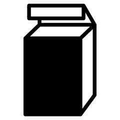 Vector milk icon. Flat illustration of milk isolated on white background. Icon vector illustration sign symbol