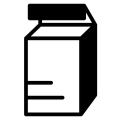 Vector milk icon. Flat illustration of milk isolated on white background. Icon vector illustration sign symbol