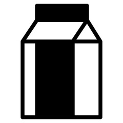 Vector milk icon. Flat illustration of milk isolated on white background. Icon vector illustration sign symbol