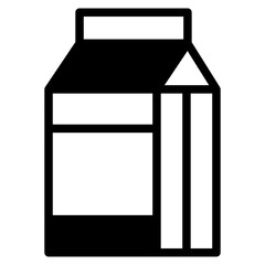 Vector milk icon. Flat illustration of milk isolated on white background. Icon vector illustration sign symbol