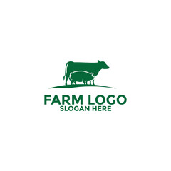 Obraz premium Farm logo vector, Creative Farm animal logo icon template