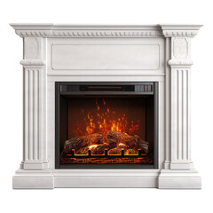 Cut-Out Fireplace with no background