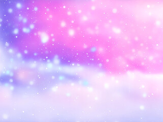 Fototapeta premium Background with bokeh and snowfall. AI