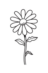 flower coloring page book outline

