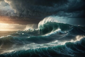 storm over the ocean © Artworld AI