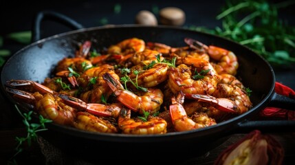 Grilled Shrimps Generated AI