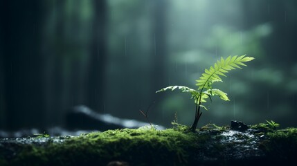 Waldwunder: Ein junges Blatt auf seinem Weg nach oben