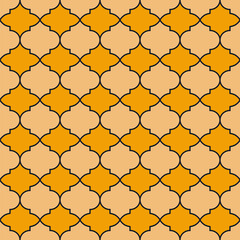 Seamless vector pattern of geometric elements in Moroccan style