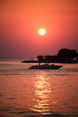 Sunset in Baska Voda, Croatian coast