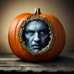 man in a pumpkin, ai generated