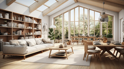 Inspiring Real-Estate Rooms, Nature-Inspired new modern loft apartment. Scandinavian Interior Design