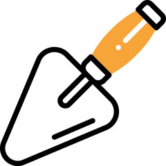 trowel flat line icon