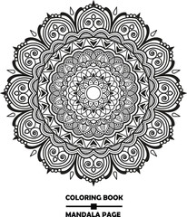 Flower mandala coloring book