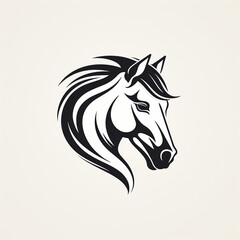 Naklejka premium logo image horse head graphics Vector silhouette of a horse s head
