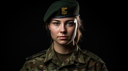 Portrait of a military woman