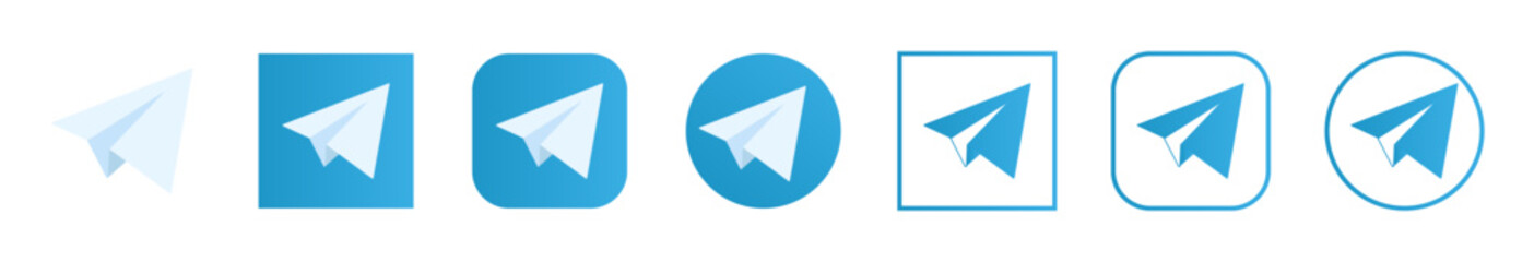 Telegram logo. Telegram button. telegram vector icon. Telegram sign in linear and flat style placed on white background eps10