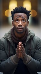 The man asks for forgiveness. Generative AI