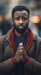 The man asks for forgiveness. Generative AI