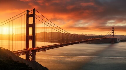 Fototapeta na wymiar San Francisco featuring the iconic Golden Gate Bridge