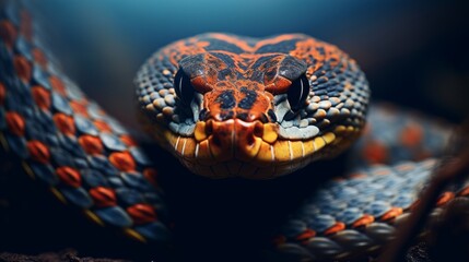 Fototapeta premium Small Sunda viper. Generative AI