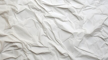 Obraz premium texture papier froissé blanc, généré par IA