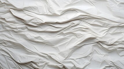 Obraz premium texture papier froissé blanc, généré par IA