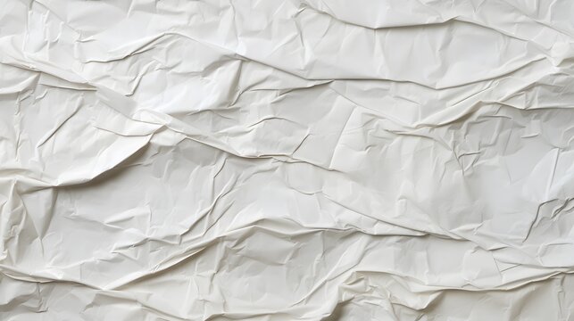 texture papier froiss&eacute; blanc, g&eacute;n&eacute;r&eacute; par IA