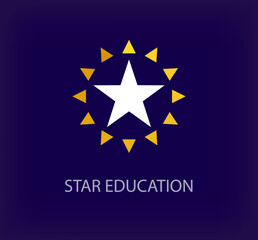 Creative starry education design. Unique color transitions. Unique education schools corporate design template. vector