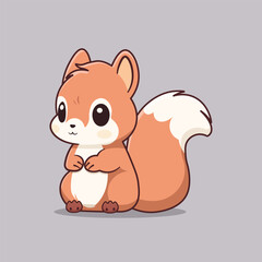 Obraz na płótnie Canvas Vector illustration of a cute little squirrel