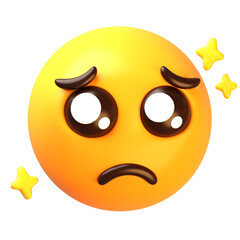 Pleading face 3D Emoji Illustrations Pack