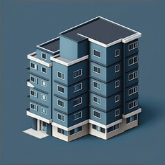 ai generated Illustration New modern apartment block