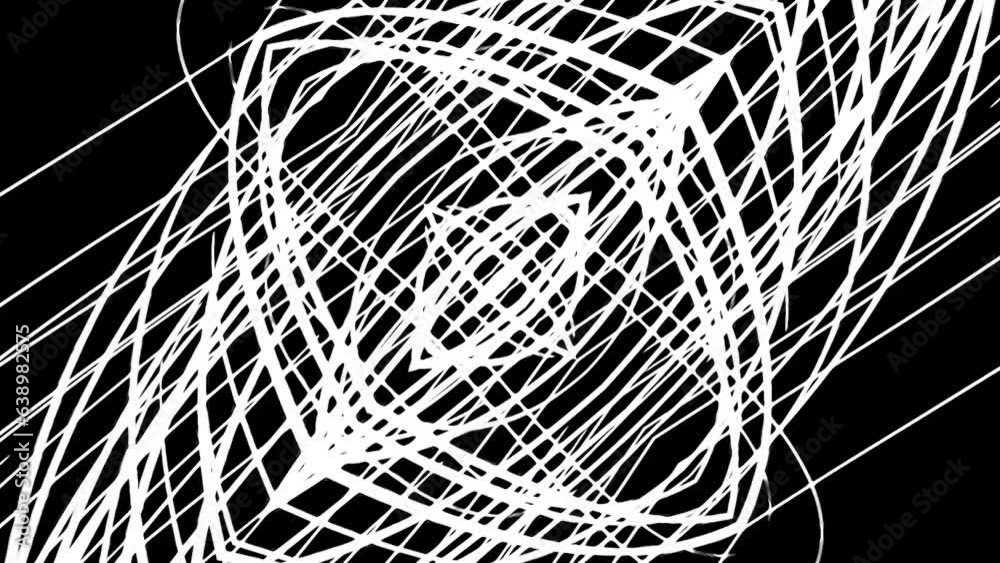 Poster geometric moving construction of lines. design. lines in drawing of moving structure with geometric 